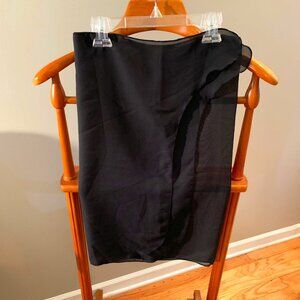 *HP* Sheer black polyester beach cover up